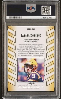 2020 Leaf Special Release Rc Year Rc02 Joe Burrow PSA 10