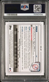 2020 Bowman Chrome Prospect Autographs Cpaop Oswald Peraza PSA 10