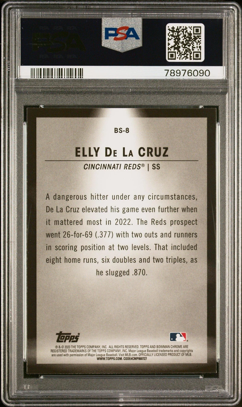 2023 Bowman Spotlights Bs8 Elly De La Cruz PSA
