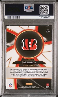 2020 Panini Select Turbocharged T20 Joe Burrow PSA 10