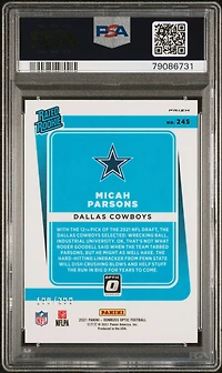 2021 Panini Donruss Optic 245 Micah Parsons Wave PSA 9
