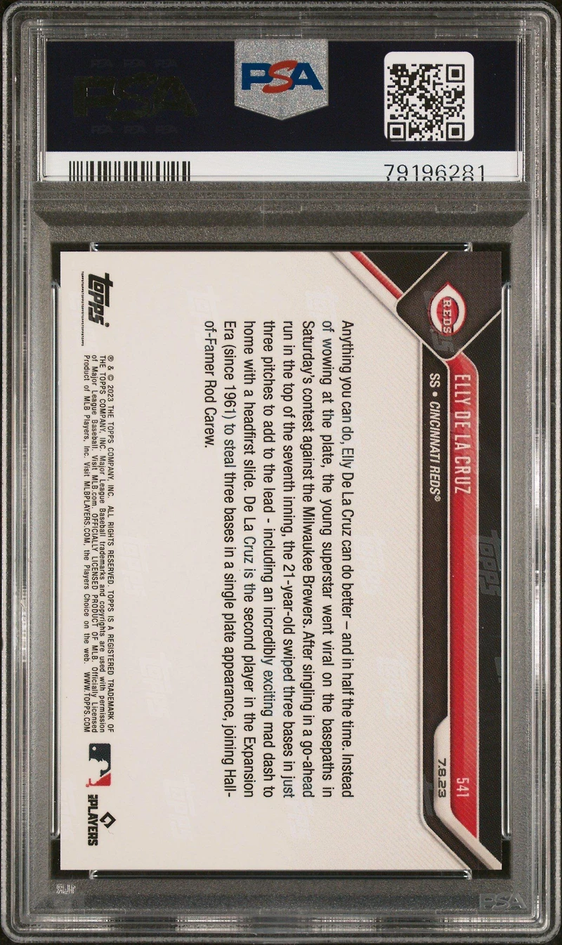 2023 Topps Now 541 Elly De La Cruz PSA 10
