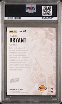 2016 Panini Black Friday 44 Kobe Bryant PSA 10