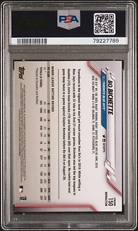 2020 Topps Chrome 150 Bo Bichette Sepia Refractor PSA 10