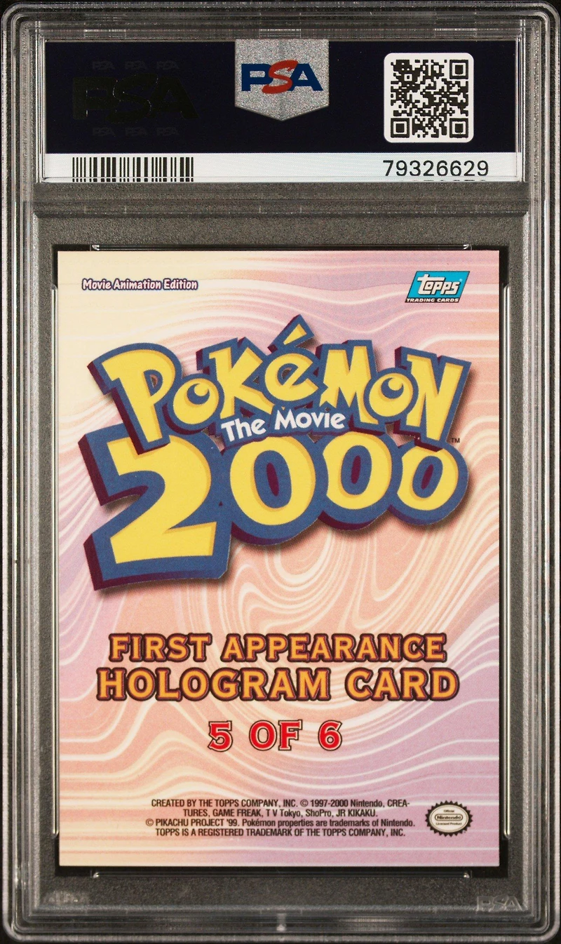 2000 Topps Pokemon The Movie 2000 First Appearance Foil 5 Ledyba PSA 8