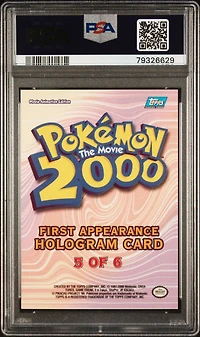 2000 Topps Pokemon The Movie 2000 First Appearance Foil 5 Ledyba PSA 8