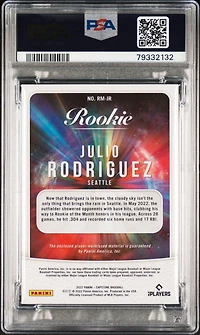 2022 Panini Capstone Rookie Materials Jr Julio Rodriguez Holo Gold PSA 9