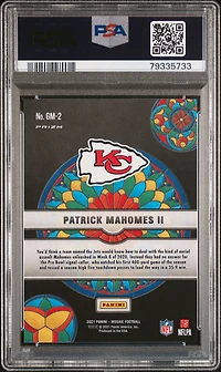 2021 Panini Mosaic Glass Mosaic Gm2 Patrick Mahomes Ii PSA 9