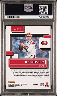 2022 Panini Donruss Optic 277 Brock Purdy Holo PSA