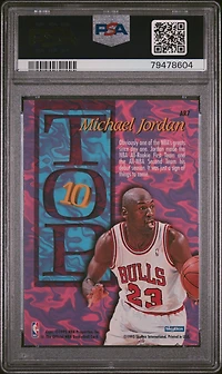 1995 Hoops Top Ten Ar7 Michael Jordan PSA 8