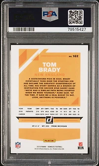 2019 Panini Donruss 162 Tom Brady PSA 10