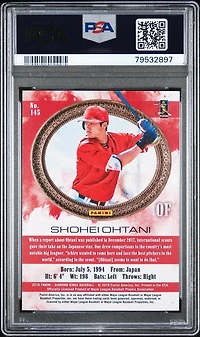 2018 Panini Diamond Kings 145 Shohei Ohtani PSA 9