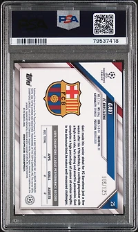 2021 Topps Chrome Uefa Champions League 25 Gavi Pink Mini Diamond Refractor PSA 10