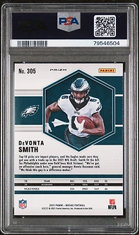 2021 Panini Mosaic 305 Devonta Smith Camo Pink PSA 10