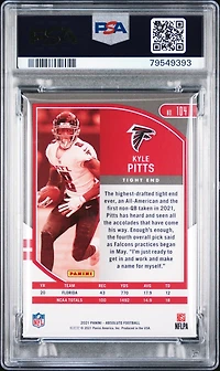 2021 Panini Absolute 104 Kyle Pitts Gold Spectrum PSA 9