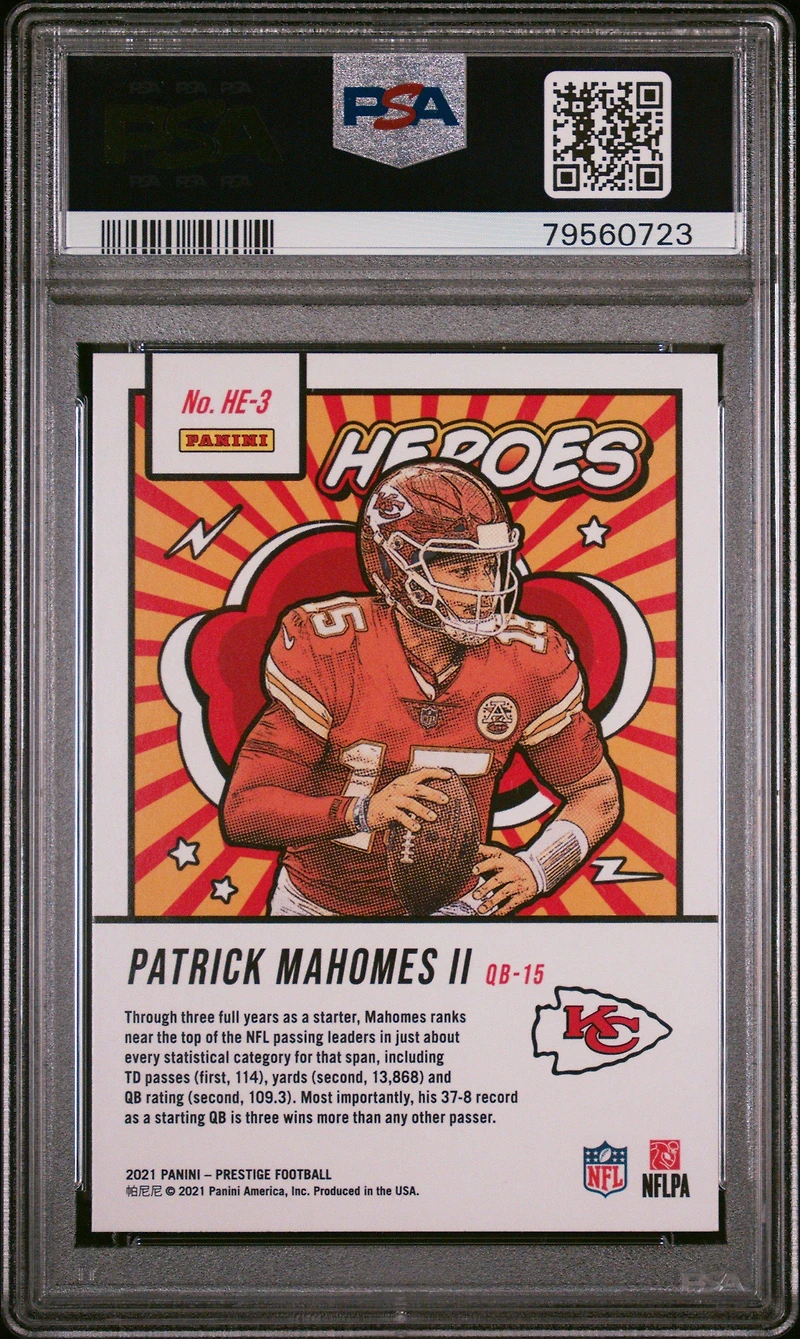 2021 Panini Prestige Heroes He-3 Patrick Mahomes Ii PSA