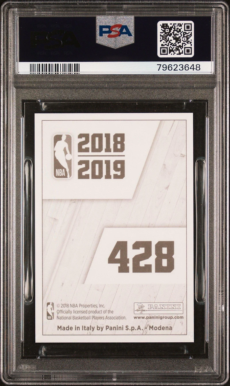 2018 Panini Stickers European 428 Luka Doncic Italy PSA 10