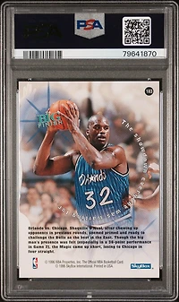 1996 Hoops 183 Shaquille O'neal PSA 8