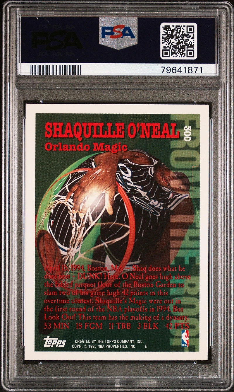 1994 Topps 300 Shaquille O'neal PSA 9