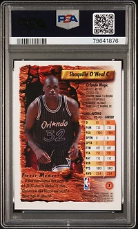 1993 Finest 3 Shaquille O'neal PSA 9
