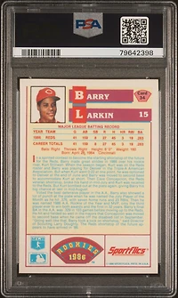 1986 Sportflics Rookies 34 Barry Larkin PSA 10