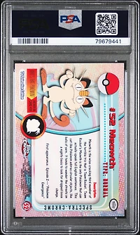 2000 Topps Chrome Pokemon T.v. 52 Meowth Spectra PSA 9