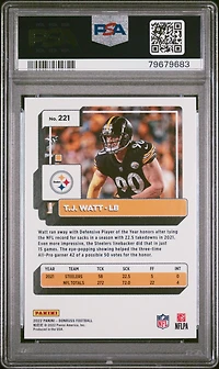 2022 Panini Donruss 221 T.j. Watt PSA 9