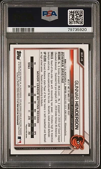 2021 Bowman Sapphire Edition Chrome Prospects Bcp49 Gunnar Henderson PSA 10