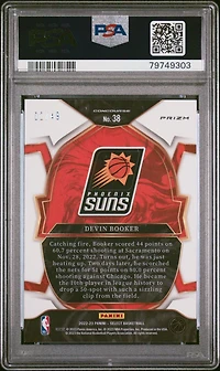 2022 Panini Select 38 Devin Booker Red Disco PSA 10