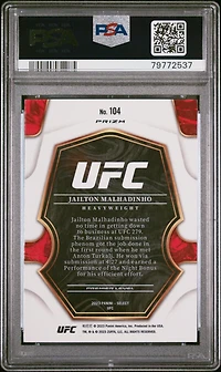 2023 Panini Select Ufc 104 Jailton Malhadinho PSA 10