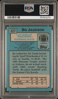 1988 Topps 327 Bo Jackson PSA