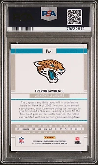 2021 Panini Chronicles Panini Pa1 Trevor Lawrence Pink PSA 9