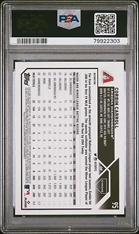 2023 Topps Chrome 95 Corbin Carroll PSA