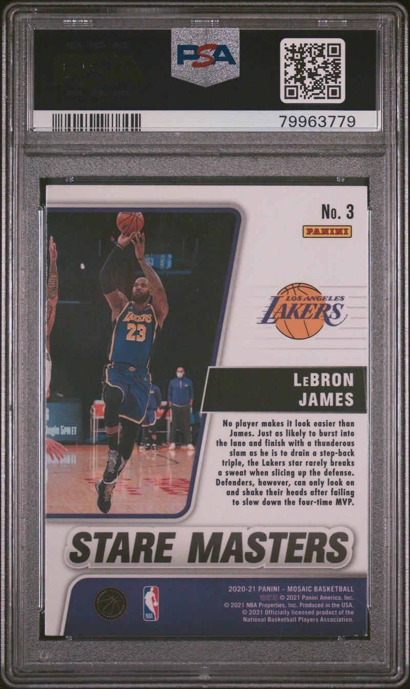 2020 Panini Mosaic Stare Masters 3 Lebron James PSA 10