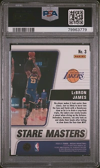 2020 Panini Mosaic Stare Masters 3 Lebron James PSA 10