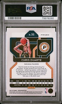 2021 Panini Prizm 315 Chris Duarte PSA 9