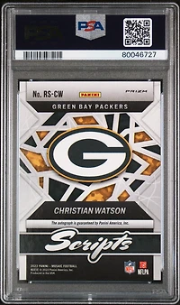 2022 Panini Mosaic Rookie Scripts Rscw Christian Watson PSA 10