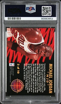 1993 Fleer Sharpshooter 3 Michael Jordan PSA 8