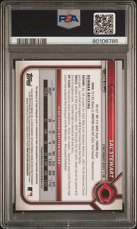 2022 Bowman Draft Chrome Draft Pick Autographs Cdass Sal Stewart PSA 9