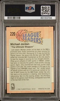 1991 Fleer 220 Michael Jordan PSA 9