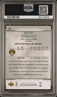 2007 Upper Deck First Edition 202 Kevin Durant PSA 8