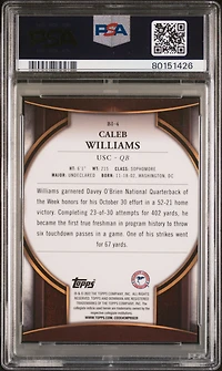 2022 Bowman University Bowman Invicta Bi4 Caleb Williams PSA 10