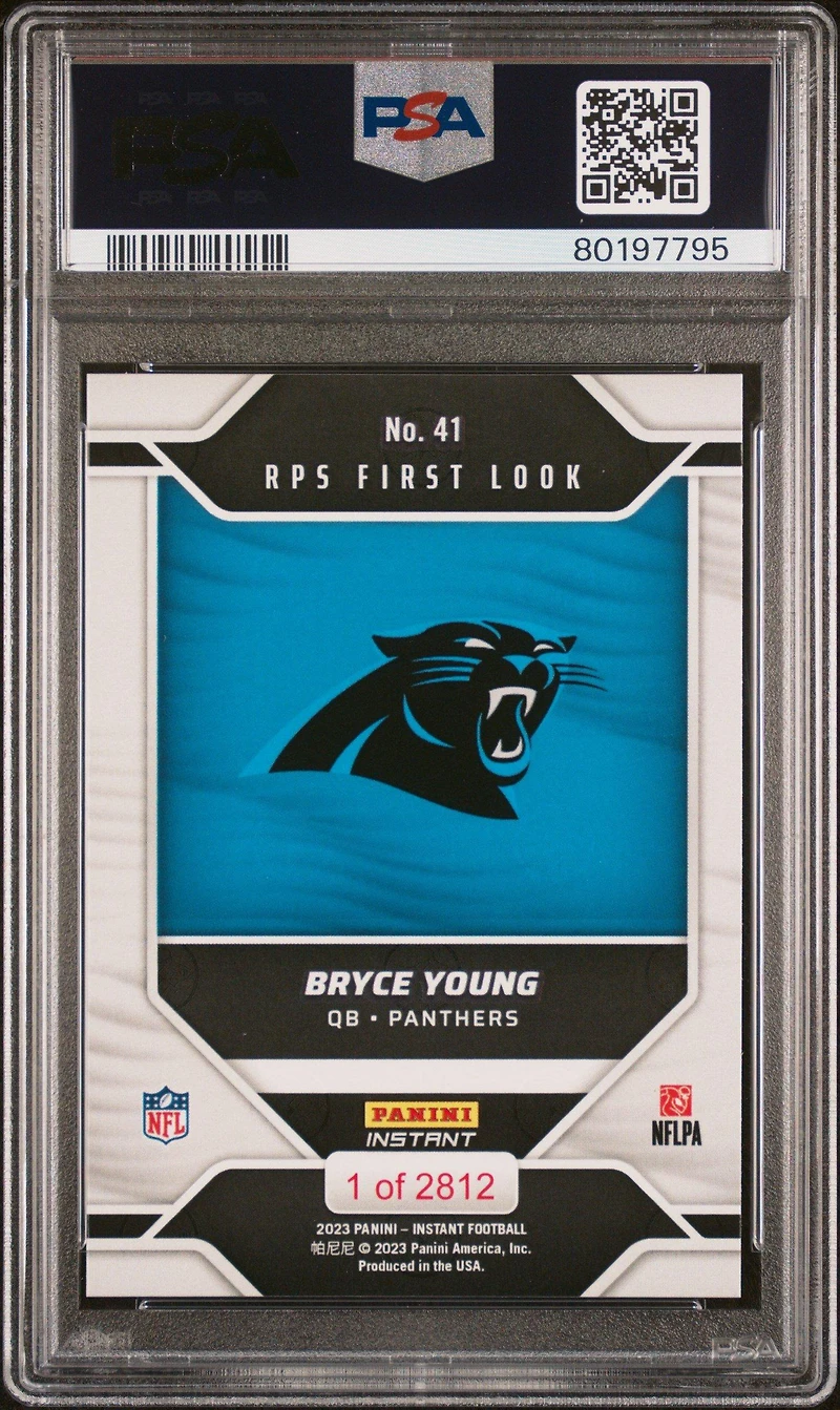 2023 Panini Instant Nfl Rps First Look 41 Bryce Young PSA 10