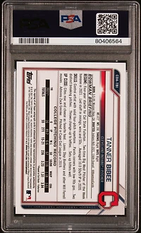 2021 Bowman Draft Chrome Draft Pick Autographs Cdatbi Tanner Bibee PSA 10
