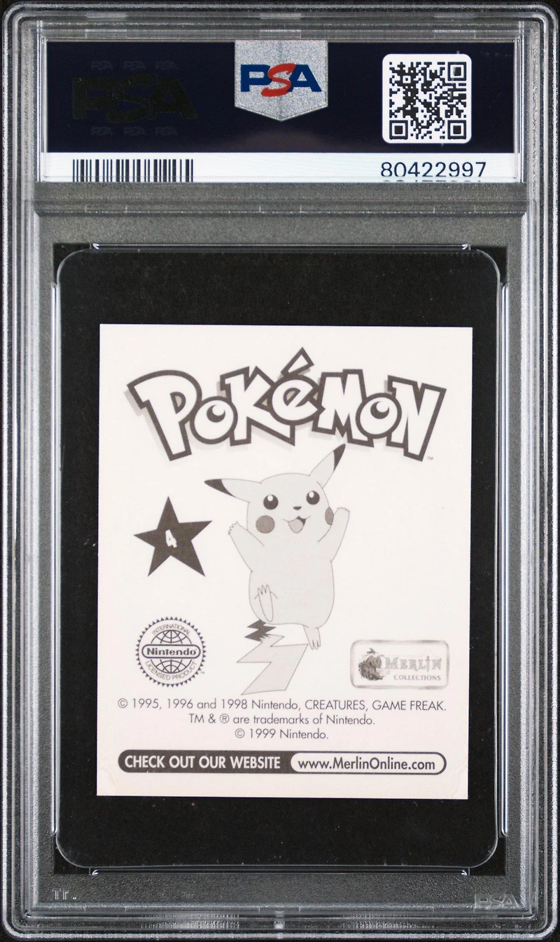 1999 Merlin Pokemon 4 Charmander PSA 8