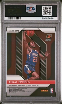 2018 Panini Prizm Rookie Signatures Rsmkb Mikal Bridges PSA 10