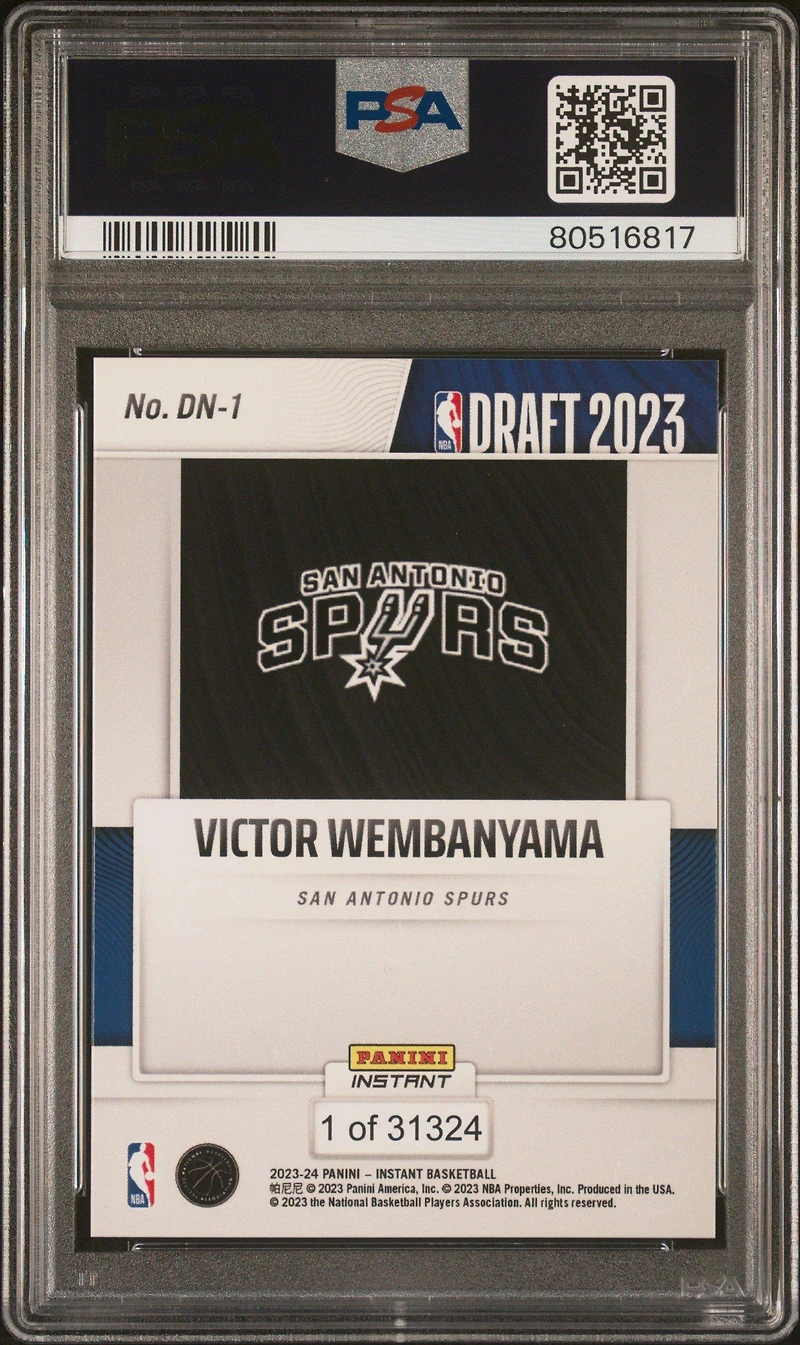 2023 Panini Instant Draft Night Dn1 Victor Wembanyama PSA