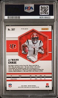 2021 Panini Mosaic 307 Ja’marr Chase PSA 10