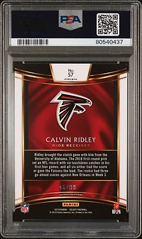 2018 Panini Select 57 Calvin Ridley Maroon Prizm PSA 9