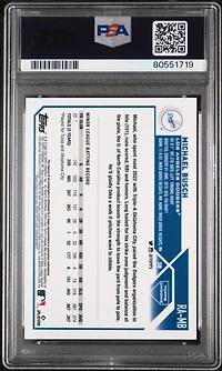 2023 Topps Chrome Rookie Autograph Ramb Michael Busch Purple Speckle Refractor PSA 10